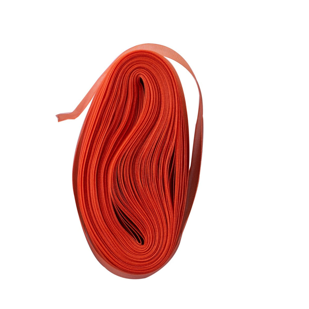 20m Organza Woven Edge Ribbon - Tarrid Orange