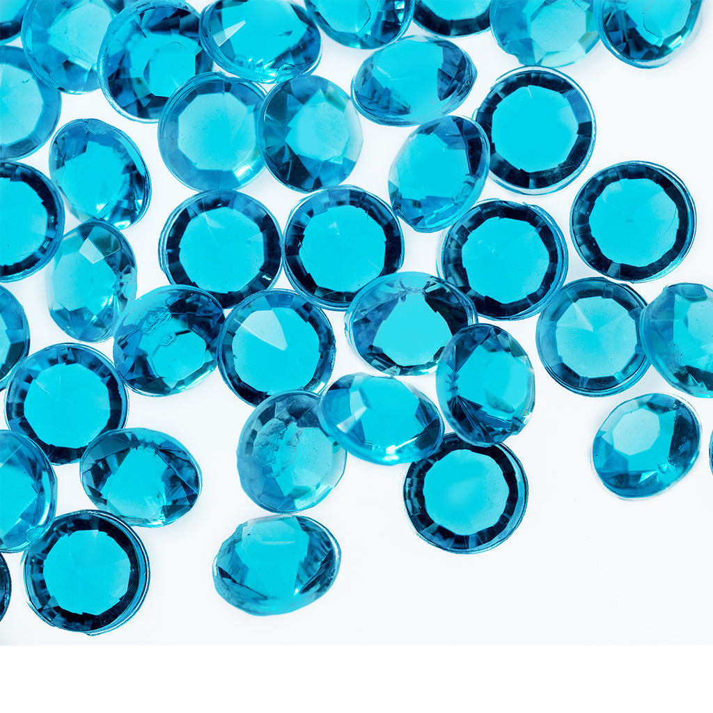 2000 Iridescent Table Scatter Acrylic Crystals, 4.5mm - Turquoise
