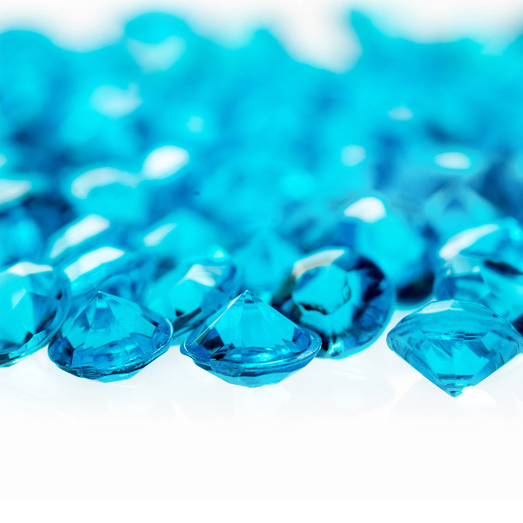 2000 Iridescent Table Scatter Acrylic Crystals, 4.5mm - Turquoise