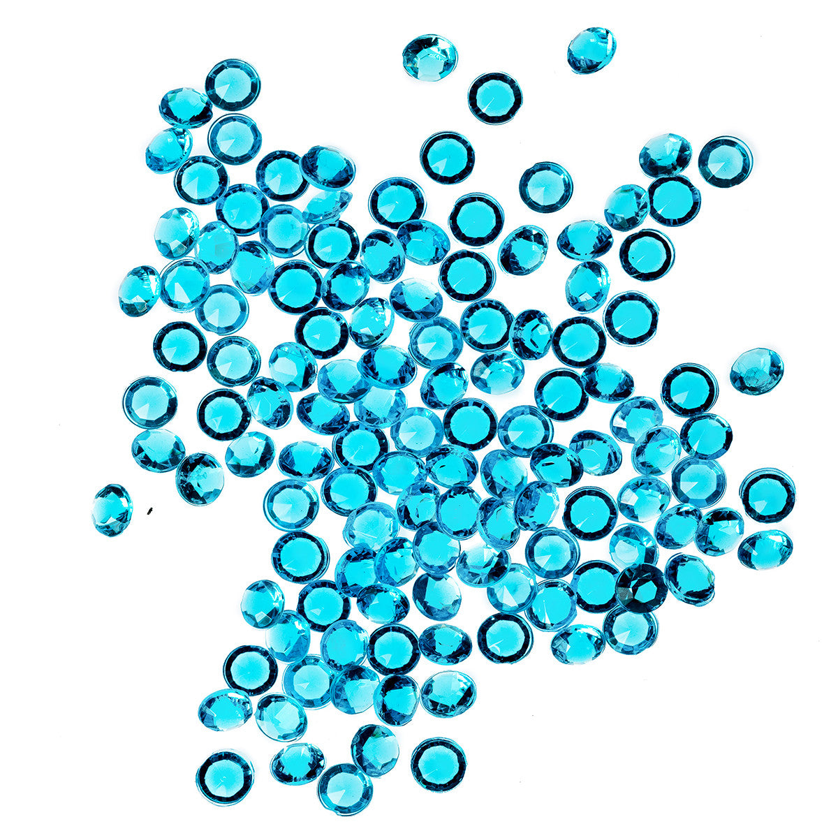 2000 Iridescent Table Scatter Acrylic Crystals, 4.5mm - Turquoise