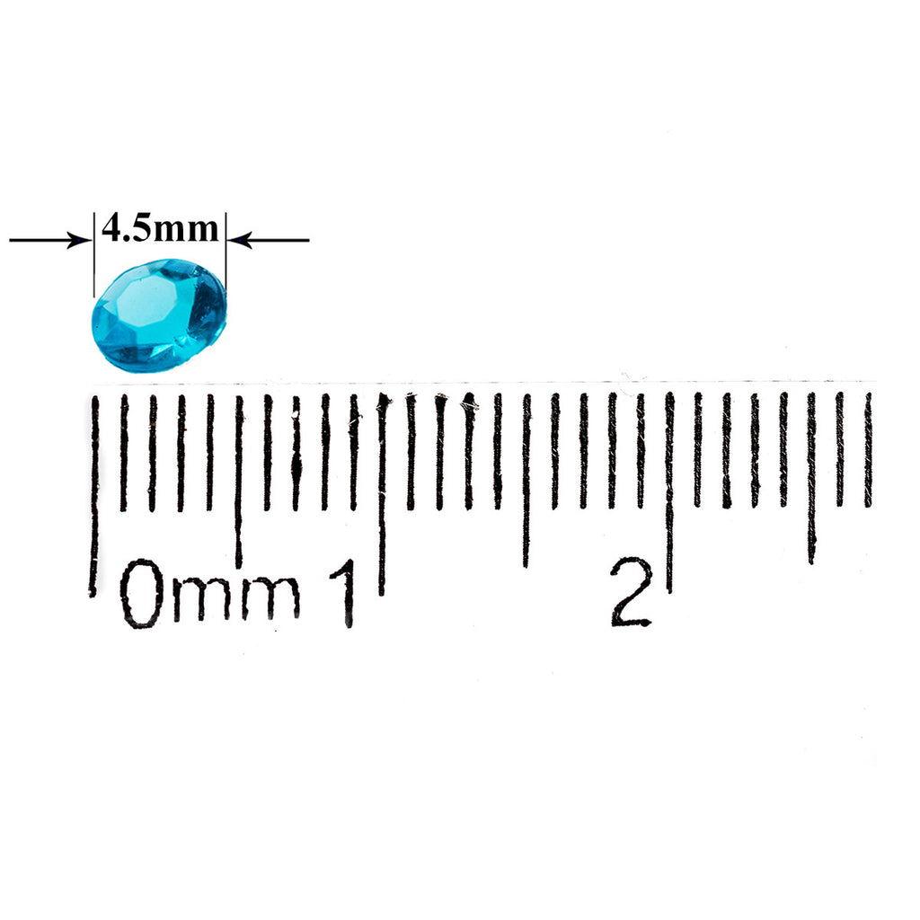 2000 Iridescent Table Scatter Acrylic Crystals, 4.5mm - Turquoise