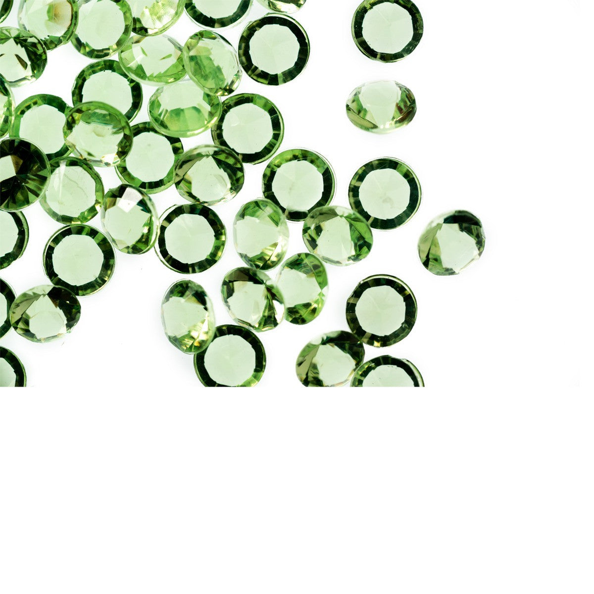 2000 Iridescent Table Scatter Acrylic Crystals, 4.5mm - Apple Green