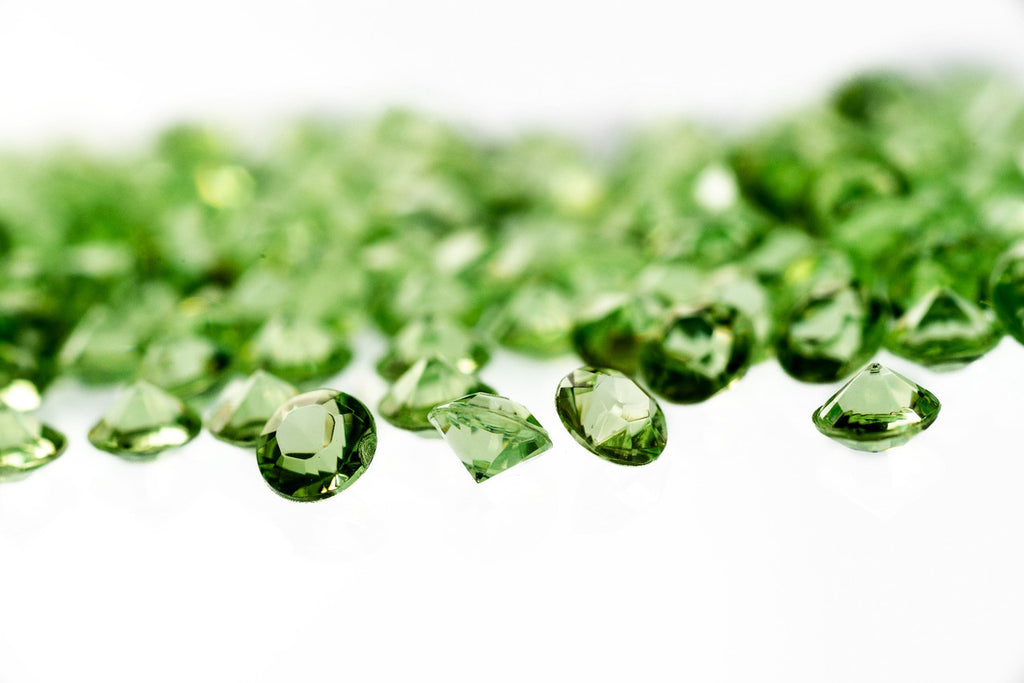 2000 Iridescent Table Scatter Acrylic Crystals, 4.5mm - Apple Green