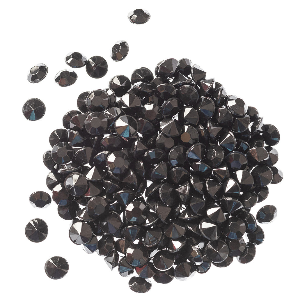 2000 Iridescent Table Scatter Acrylic Crystals, 4.5mm - Black