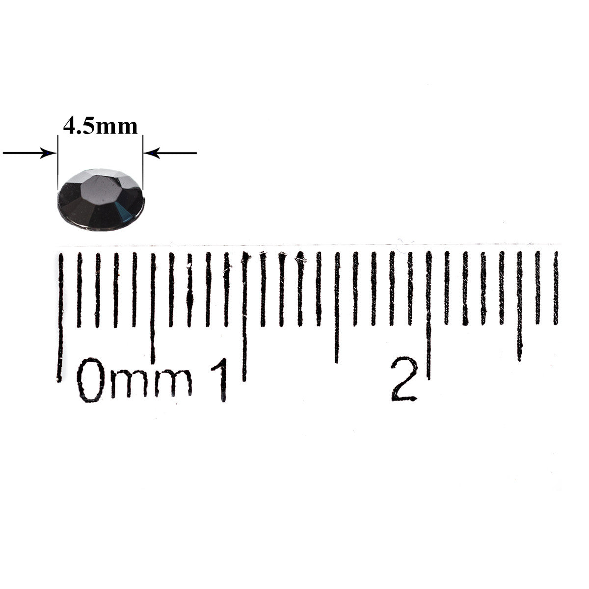2000 Iridescent Table Scatter Acrylic Crystals, 4.5mm - Black
