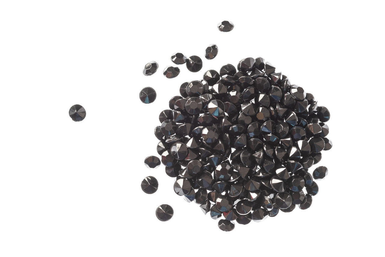 2000 Iridescent Table Scatter Acrylic Crystals, 4.5mm - Black