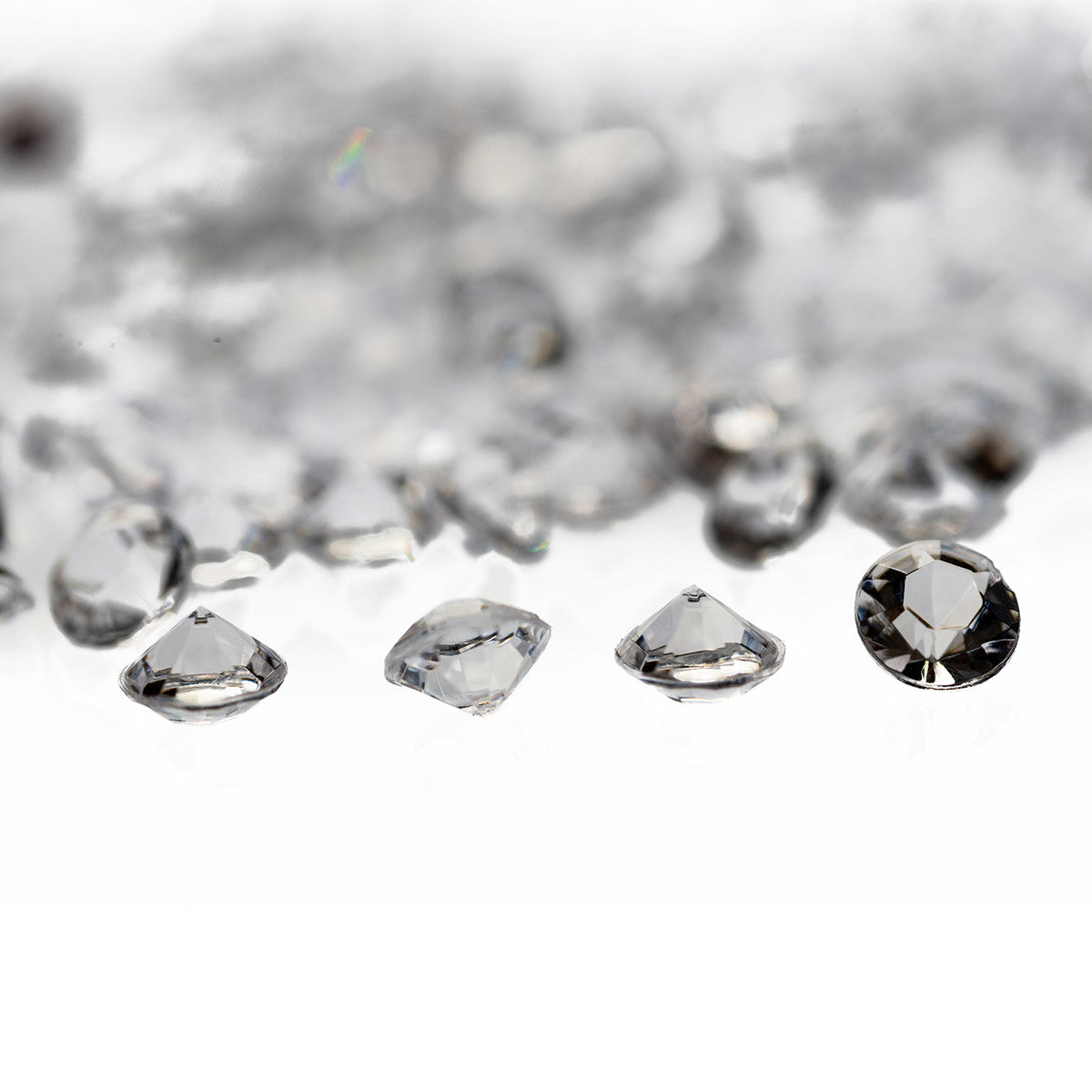 2000 Iridescent Table Scatter Acrylic Crystals, 4.5mm - Clear