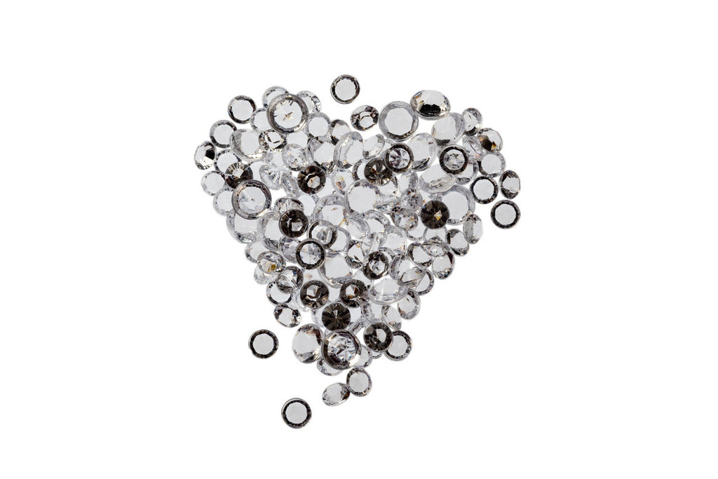 2000 Iridescent Table Scatter Acrylic Crystals, 4.5mm - Clear