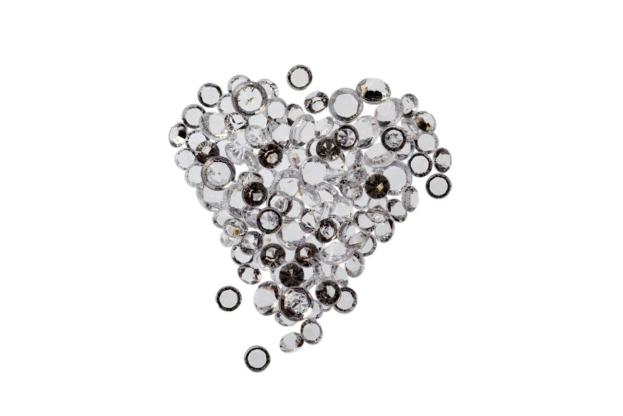 2000 Iridescent Table Scatter Acrylic Crystals, 4.5mm - Clear