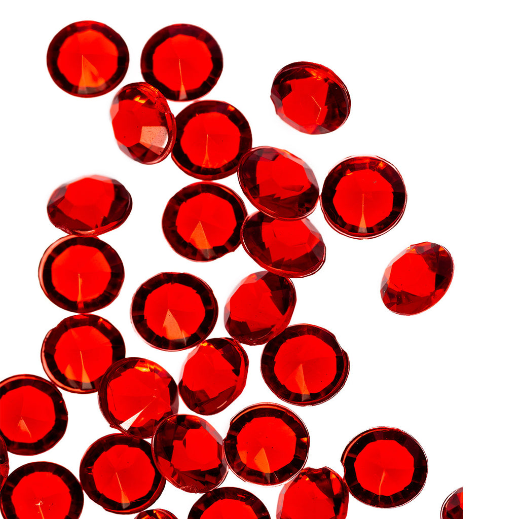 2000 Iridescent Table Scatter Acrylic Crystals, 4.5mm - Dark Red