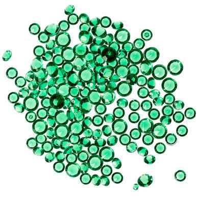 2000 Iridescent Table Scatter Acrylic Crystals, 4.5mm - Emerald Green