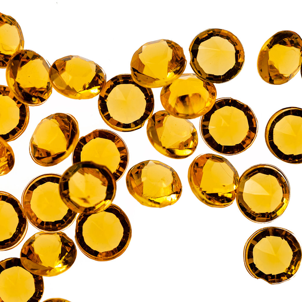 2000 Iridescent Table Scatter Acrylic Crystals, 4.5mm - Gold