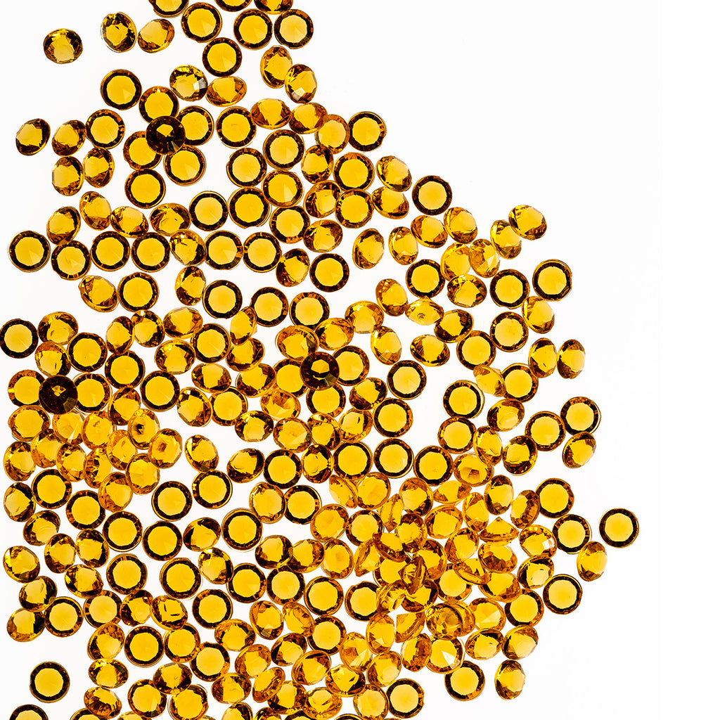 2000 Iridescent Table Scatter Acrylic Crystals, 4.5mm - Gold