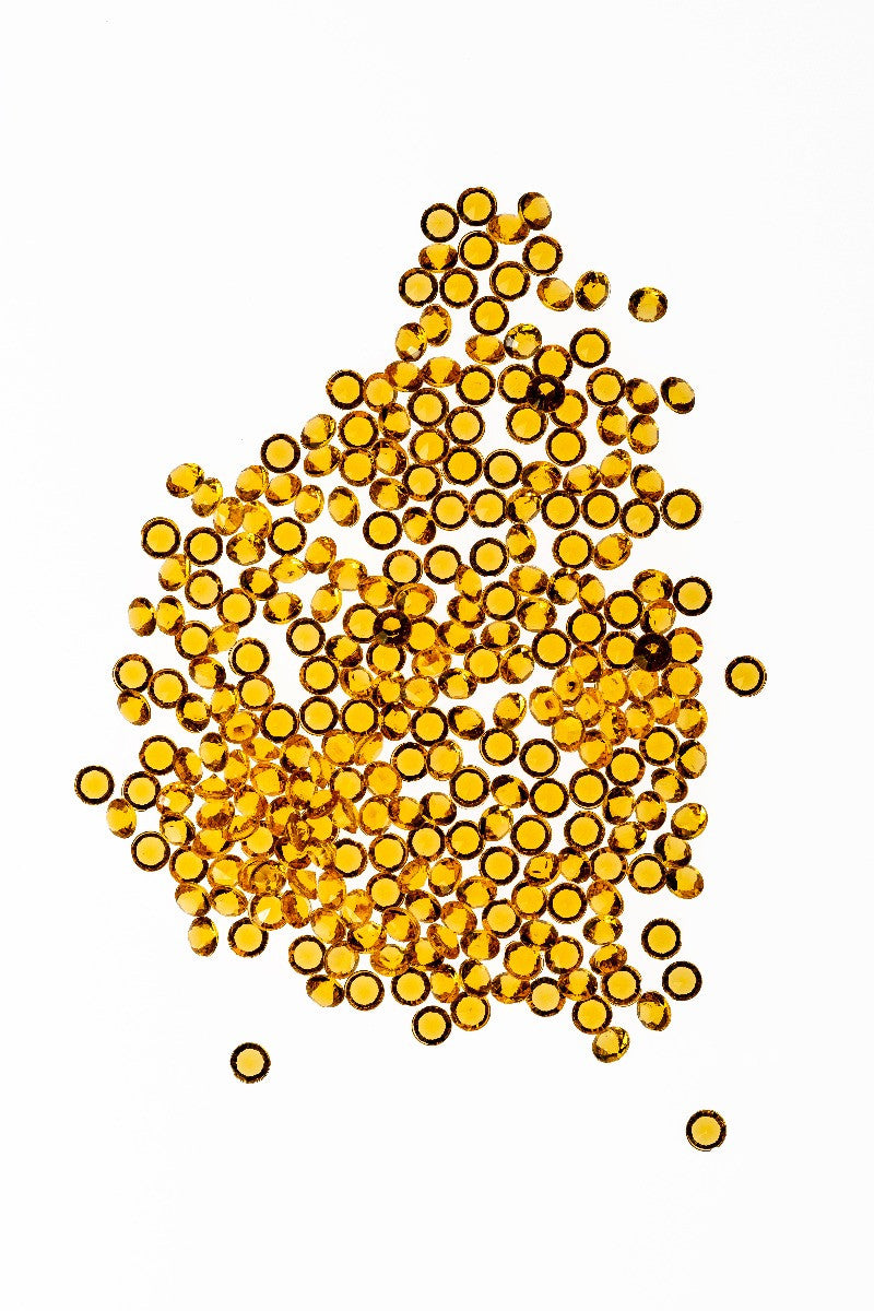 2000 Iridescent Table Scatter Acrylic Crystals, 4.5mm - Gold