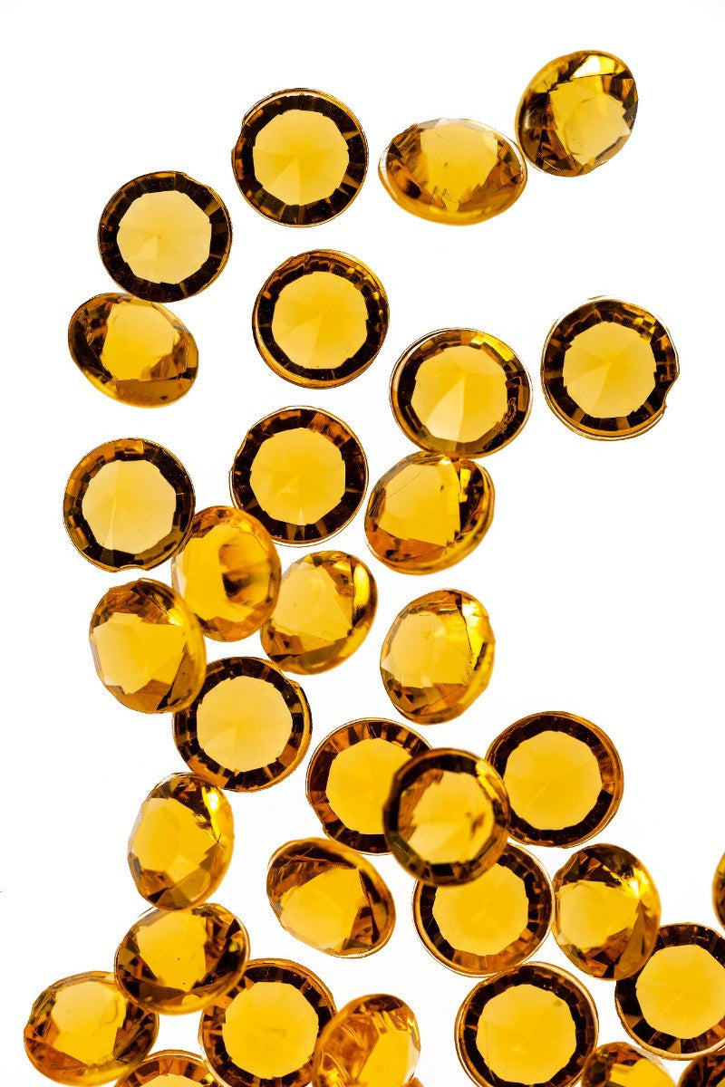 2000 Iridescent Table Scatter Acrylic Crystals, 4.5mm - Gold