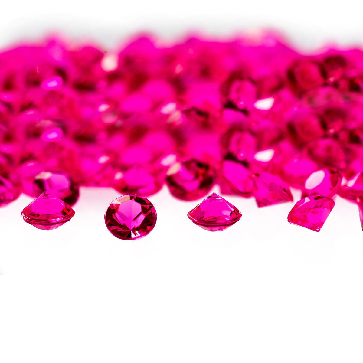 2000 Iridescent Table Scatter Acrylic Crystals, 4.5mm - Hot Pink