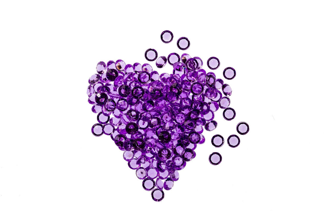 2000 Iridescent Table Scatter Acrylic Crystals, 4.5mm - Lilac