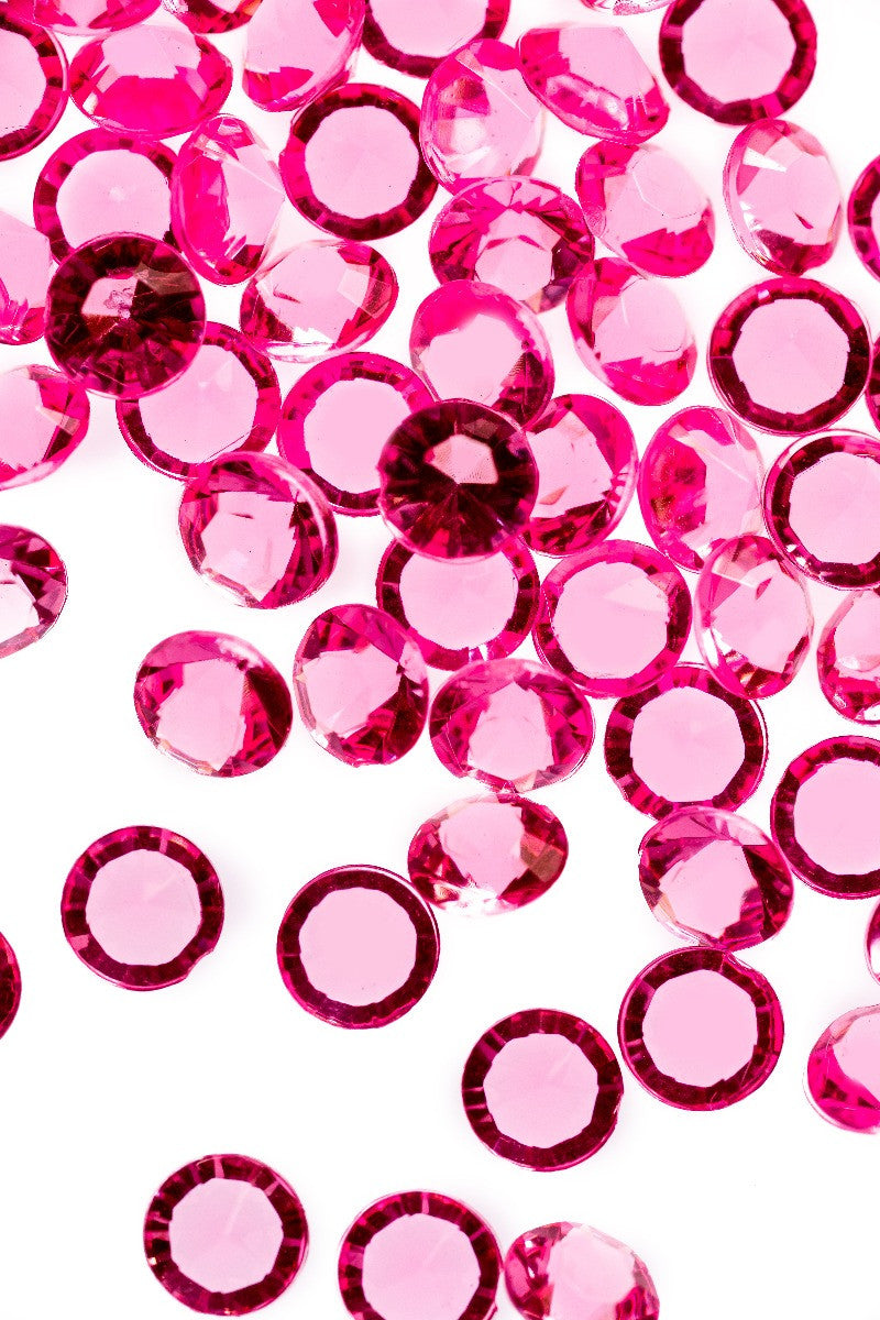 2000 Iridescent Table Scatter Acrylic Crystals, 4.5mm - Light Pink