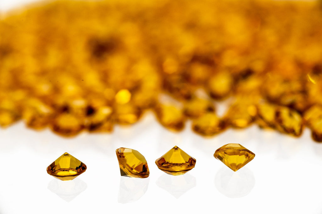 2000 Iridescent Table Scatter Acrylic Crystals, 4.5mm - Orange