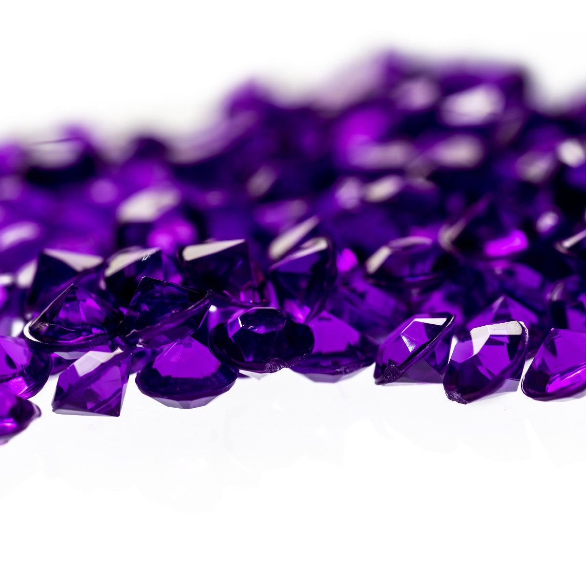 2000 Iridescent Table Scatter Acrylic Crystals, 4.5mm - Purple