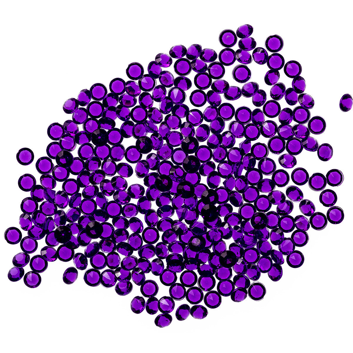 2000 Iridescent Table Scatter Acrylic Crystals, 4.5mm - Purple
