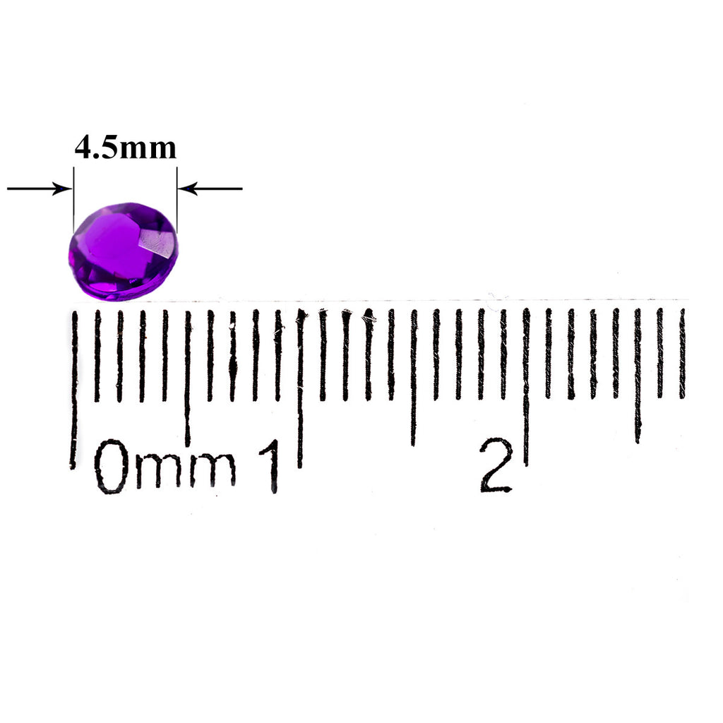 2000 Iridescent Table Scatter Acrylic Crystals, 4.5mm - Purple