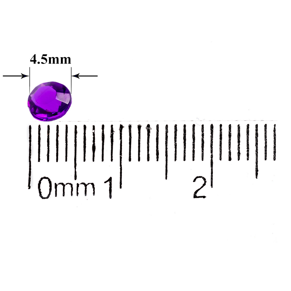 2000 Iridescent Table Scatter Acrylic Crystals, 4.5mm - Purple
