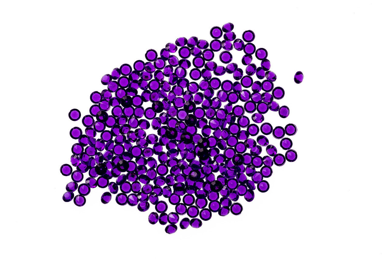 2000 Iridescent Table Scatter Acrylic Crystals, 4.5mm - Purple
