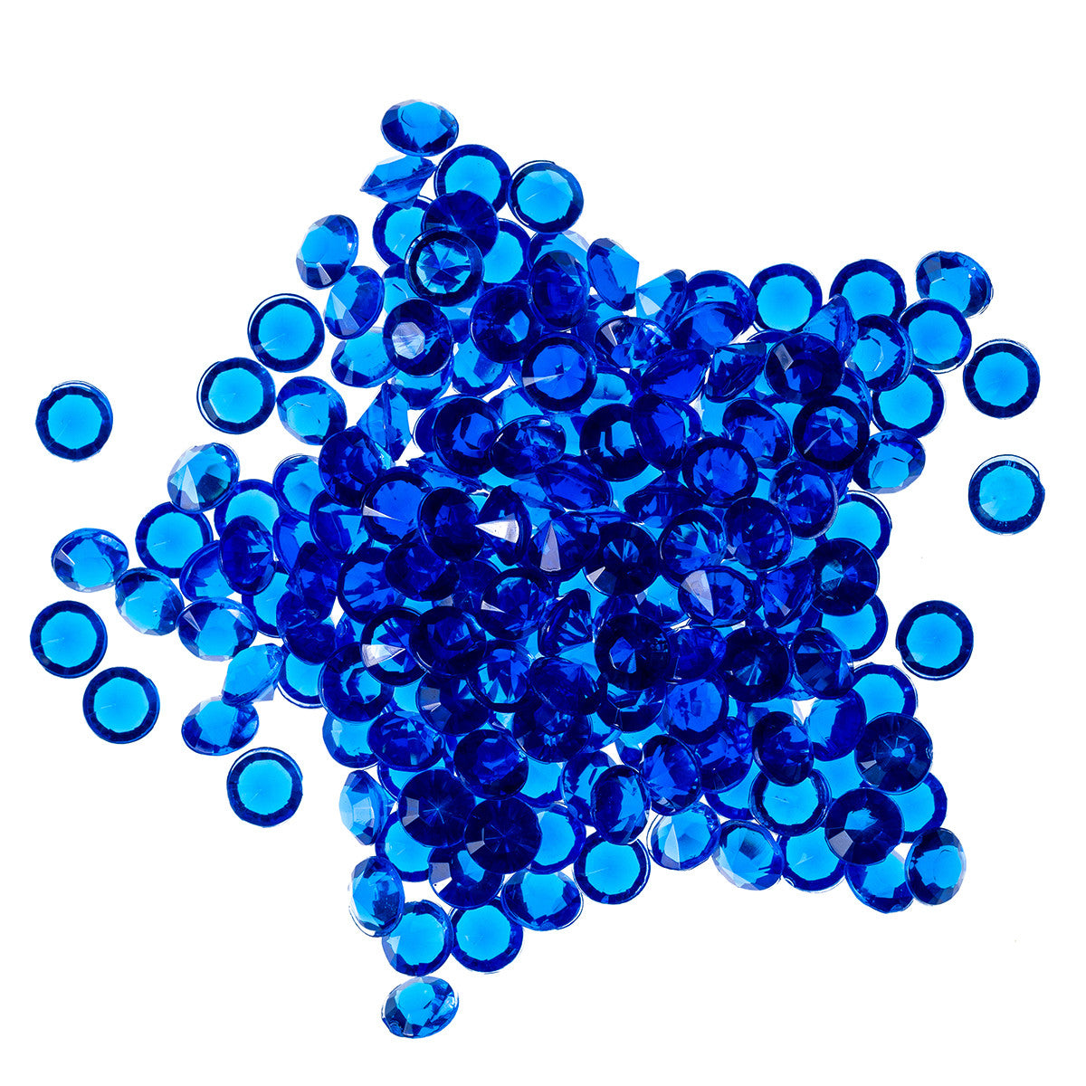 2000 Iridescent Table Scatter Acrylic Crystals, 4.5mm - Royal Blue