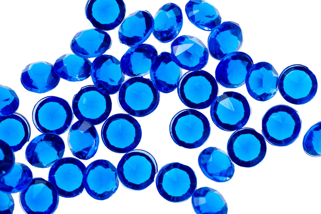 2000 Iridescent Table Scatter Acrylic Crystals, 4.5mm - Royal Blue