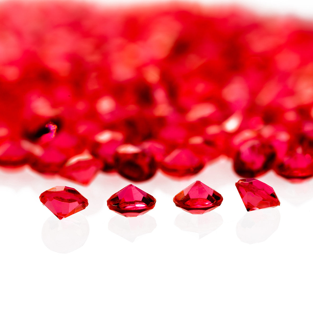 2000 Iridescent Table Scatter Acrylic Crystals, 4.5mm - Red