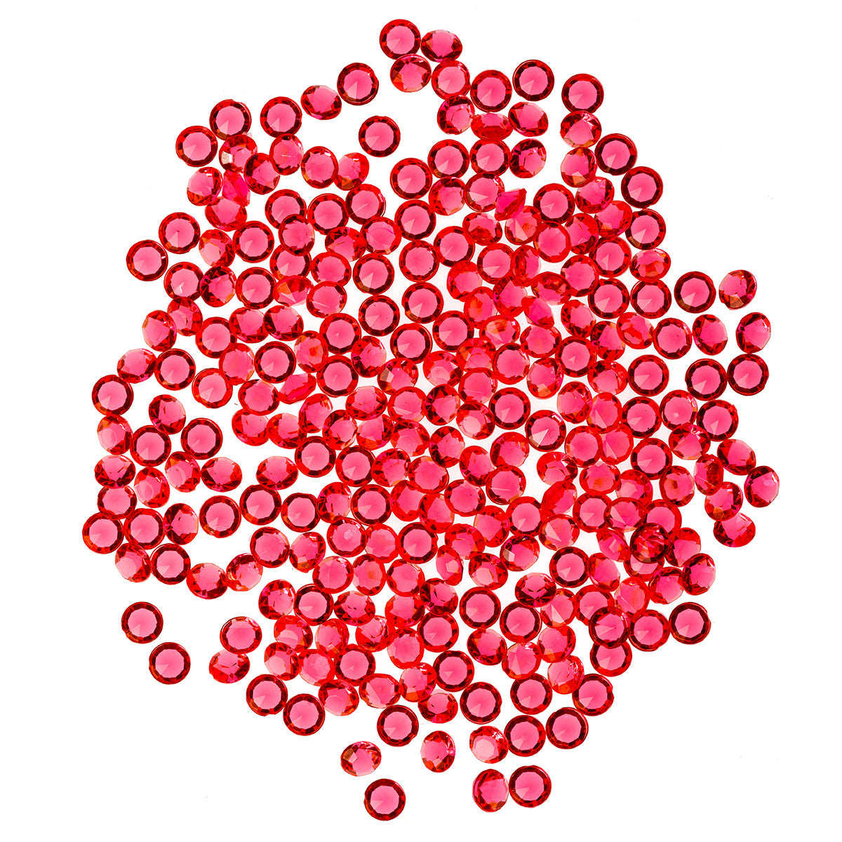 2000 Iridescent Table Scatter Acrylic Crystals, 4.5mm - Red