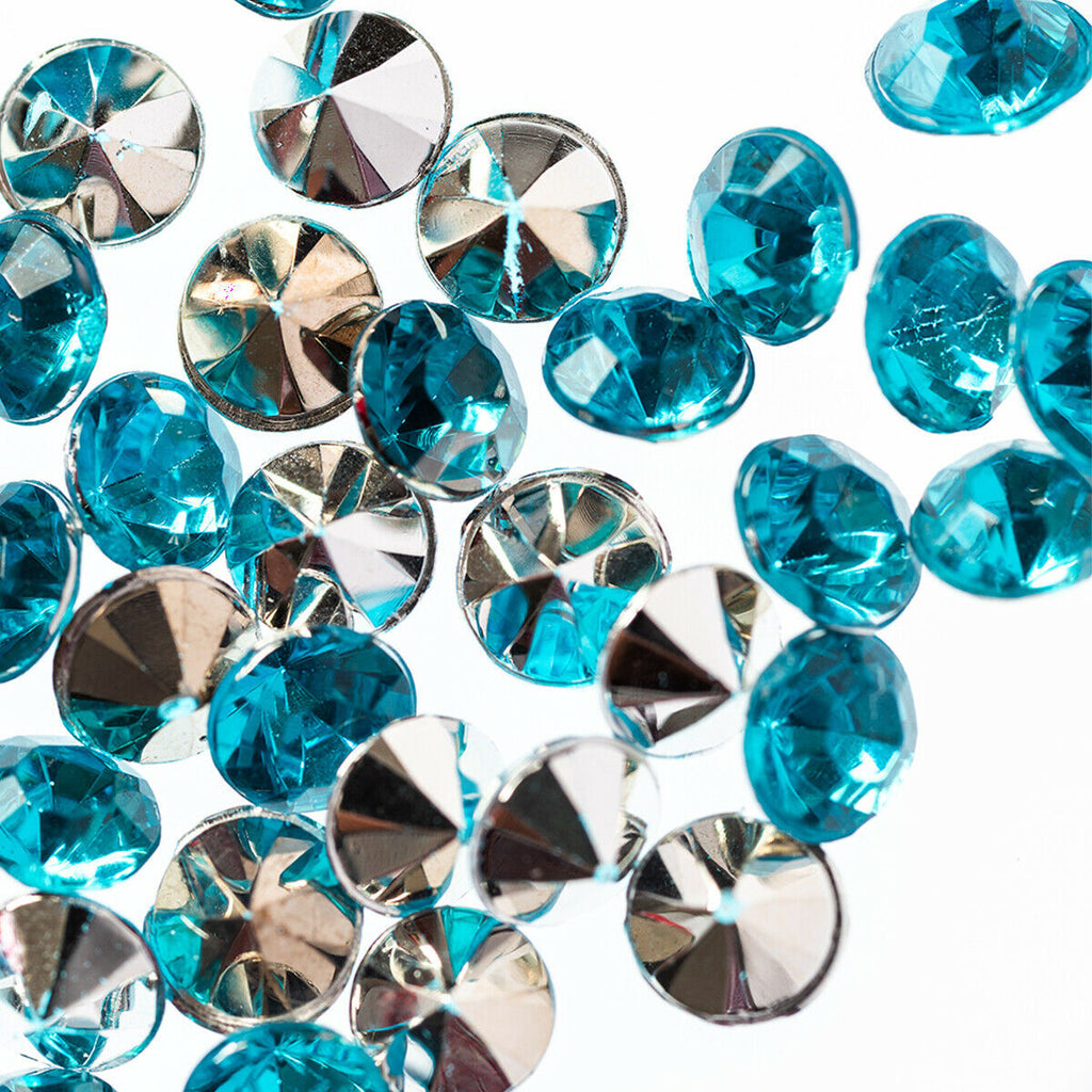 2000 Iridescent Table Scatter Acrylic Crystals, 4.5mm - Silver Turquoise