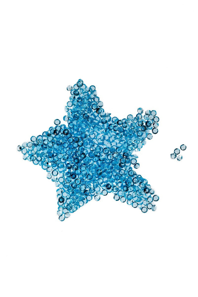 4000 Iridescent Table Scatter Acrylic Crystals, 2.5mm - Aqua Blue