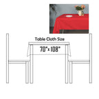 180GSM Rectangle Polyester Tablecloth - Red