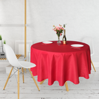 130GSM Round Polyester Tablecloth - Red