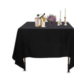 180GSM Square Polyester Tablecloth - Black