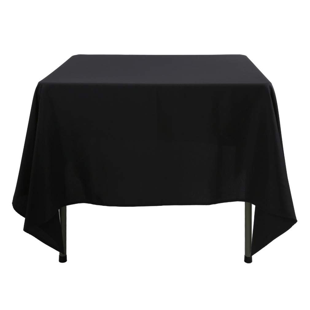 180GSM Square Polyester Tablecloth - Black