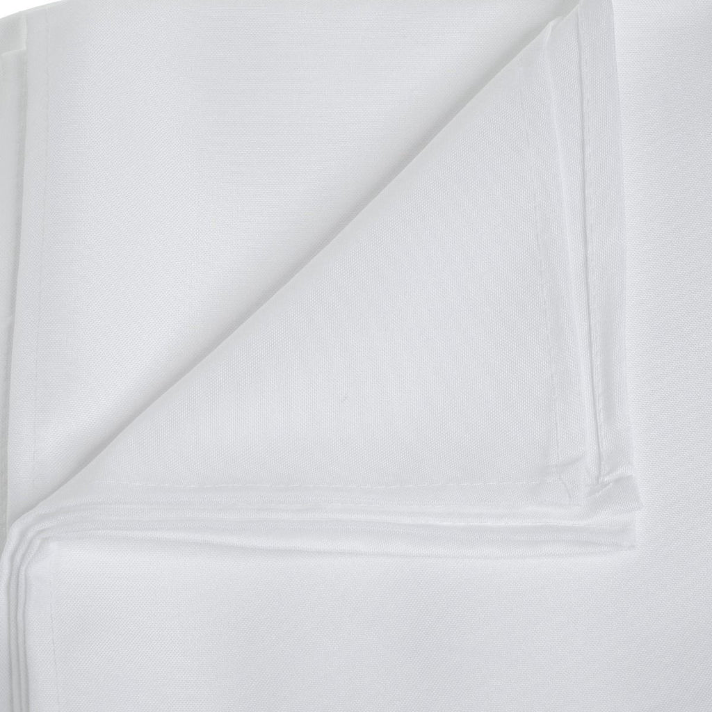 Square Polyester Tablecloth - White