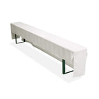 7ft Table & Bench Polyester Cover Set - White