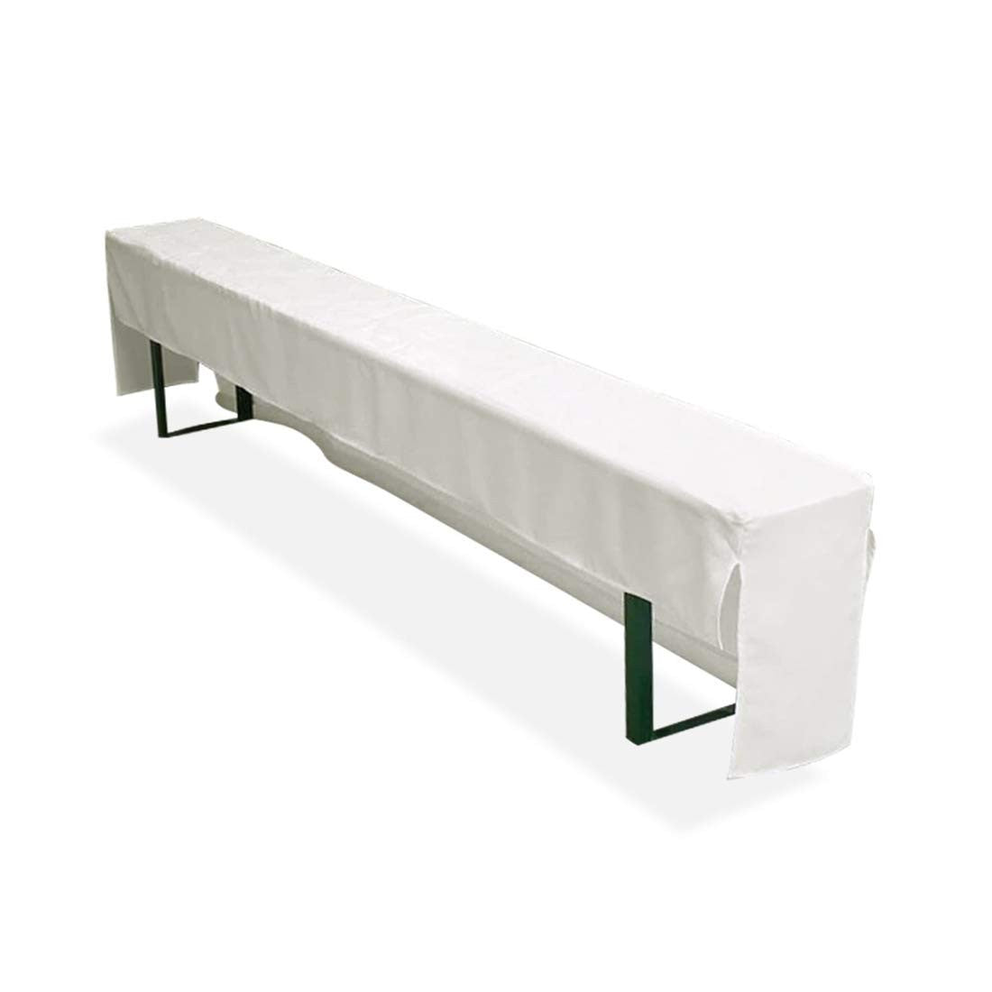7ft Table & Bench Polyester Cover Set - White