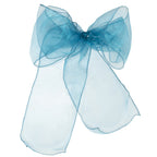 7" x 108" Organza Chair Sash - Teal