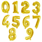 Large Foil Number Air-fill and Helium Balloons (0-9) - Gold