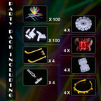 Glow Sticks with Connectors Party Pack (224pc) - Mixed Colours