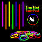 Glow Sticks with Connectors Party Pack (224pc) - Mixed Colours