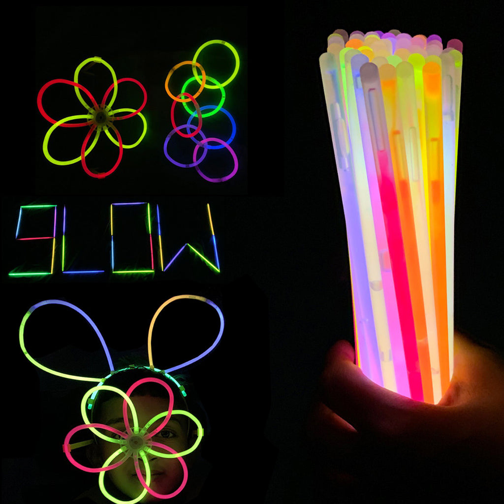 Glow Sticks with Connectors Party Pack (224pc) - Mixed Colours