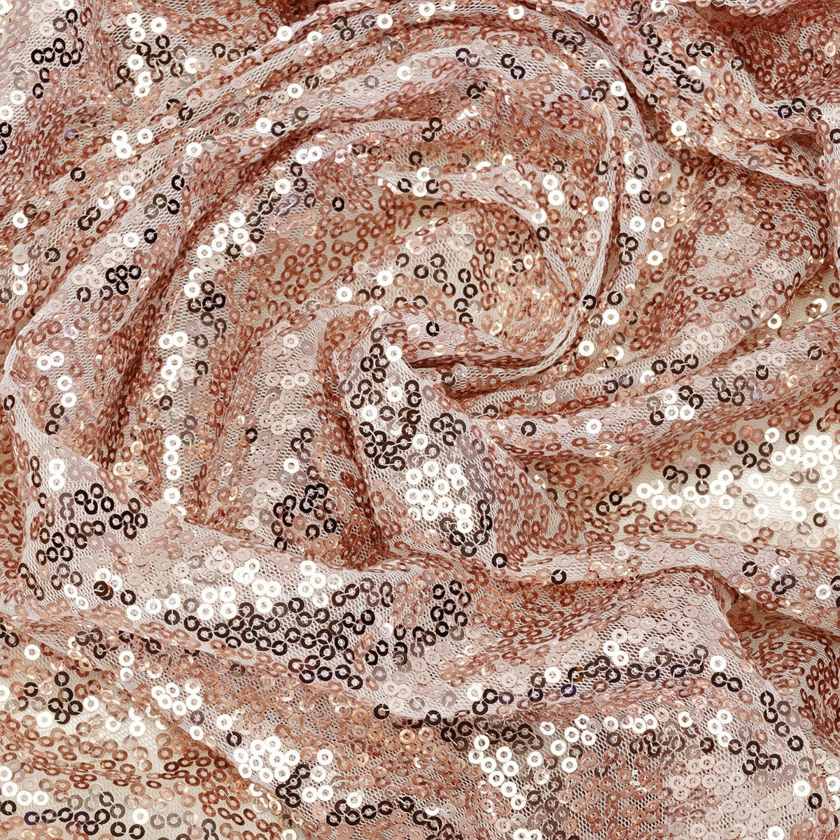 30cm x 274cm Shiny Sequin Table Runner - Nude