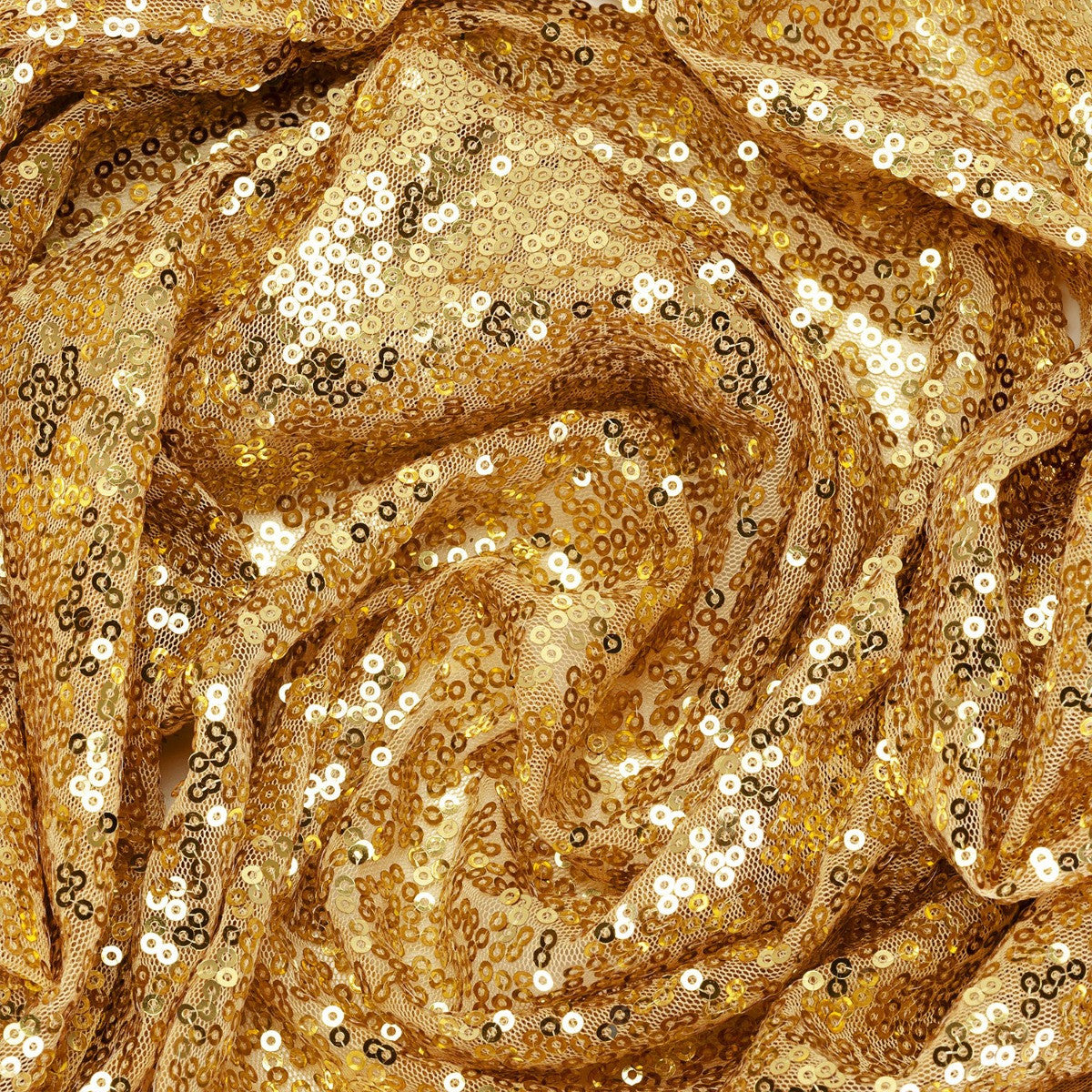 30cm x 274cm Shiny Sequin Table Runner - Champagne