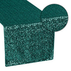 30cm x 274cm Shiny Sequin Table Runner - Emerald Green