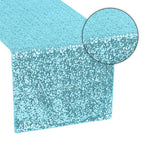 30cm x 274cm Shiny Sequin Table Runner - Turquoise